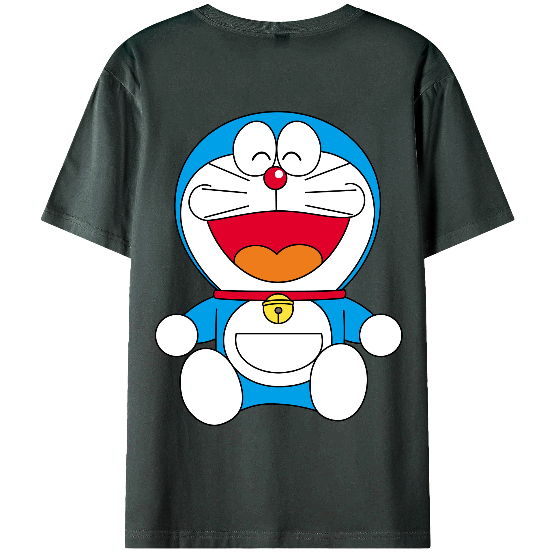 （画像用） ドラえもん Doraemon 綿100％ メンズ半袖Tシャツ（バックプリント） 通気性